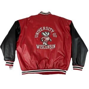Vtg Wisconsin Badgers Steve & Barry Varsity Jacket Men's XXXL 3XL Wool Blend NOS